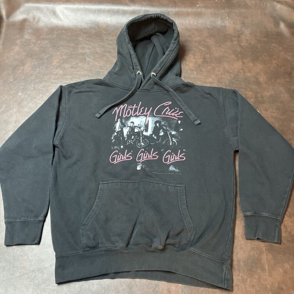 Vintage Men’s L Motley Crue Girls Girls Girls Pocketed Band Hoodie